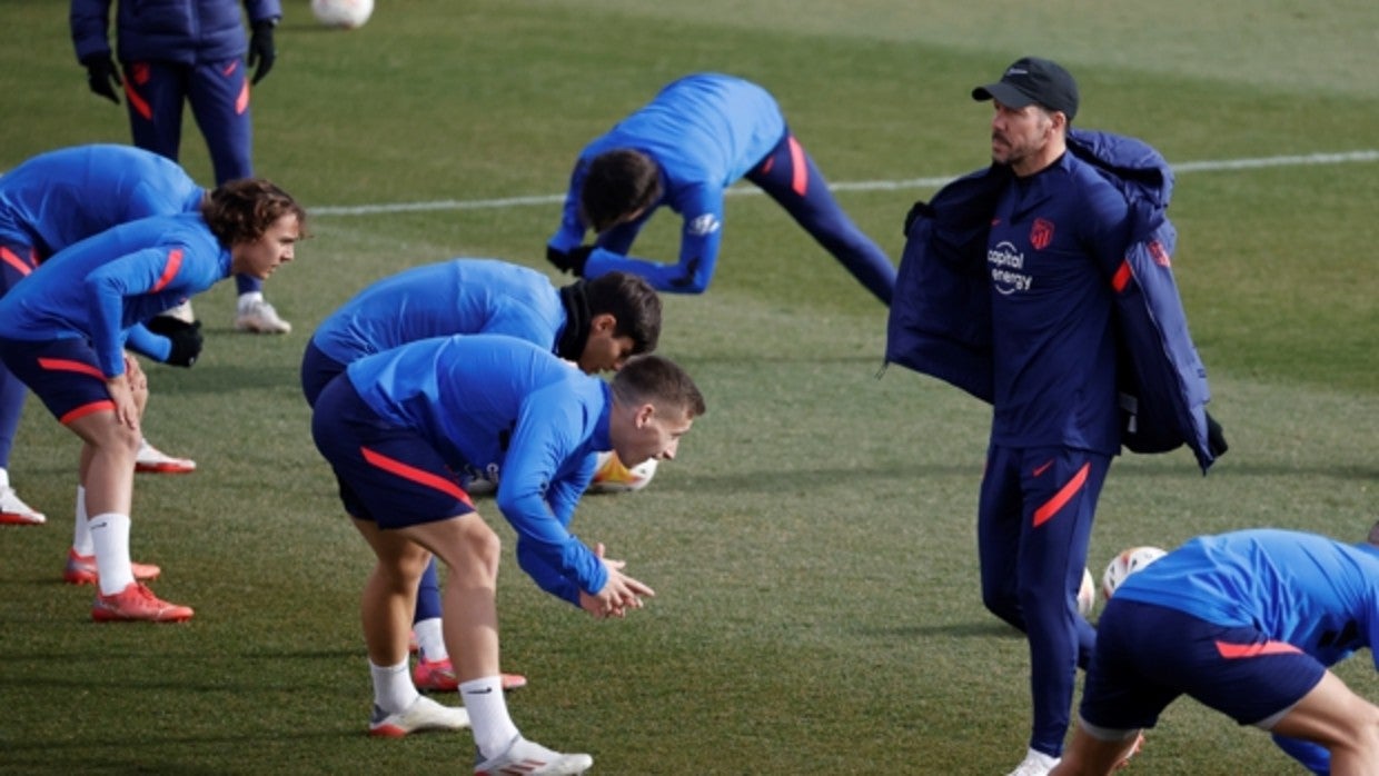 Simeone, durante un entrenamiento