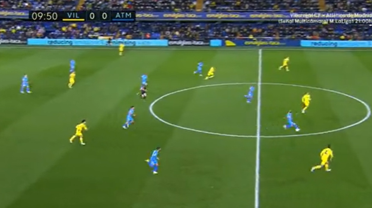 El golazo de Correa al Villarreal desde el centro del campo