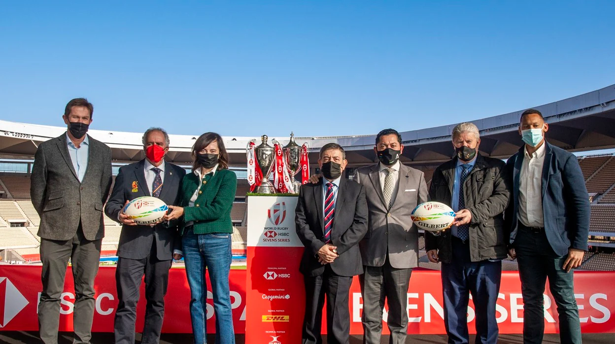 Presentación del HSBC Spain Sevens de rugby en el estadio de La Cartuja