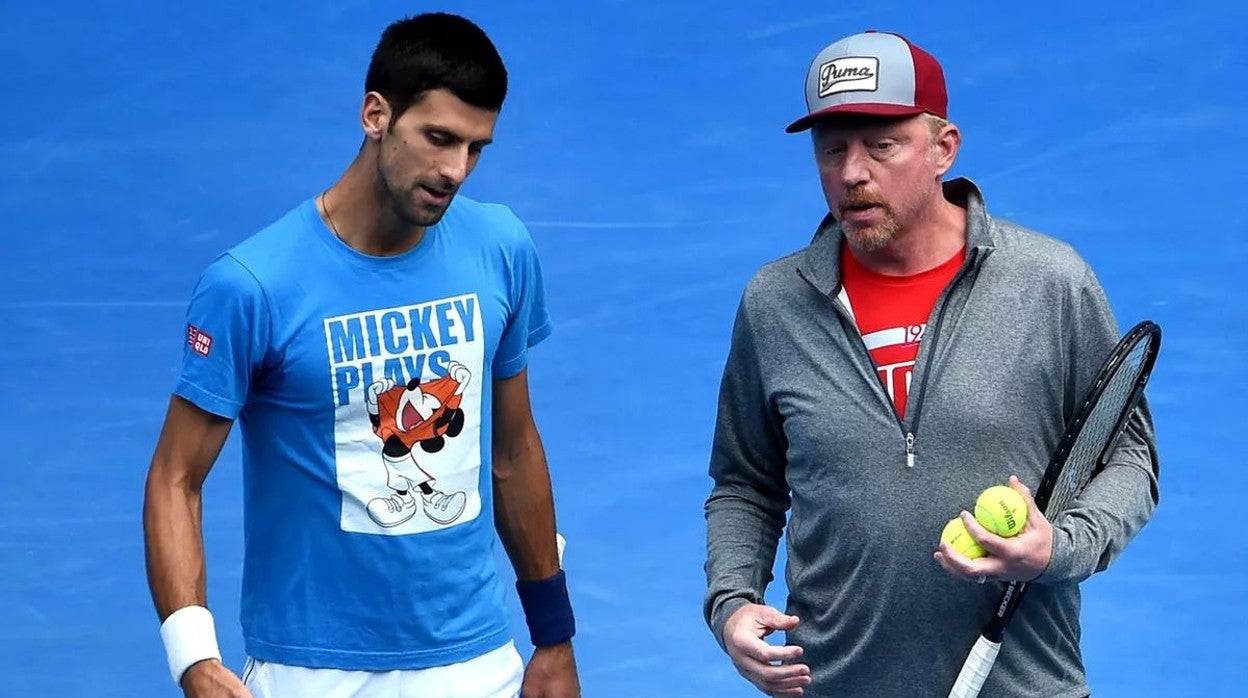 Novak Djokovic y Boris Becker, en una imagen de archivo