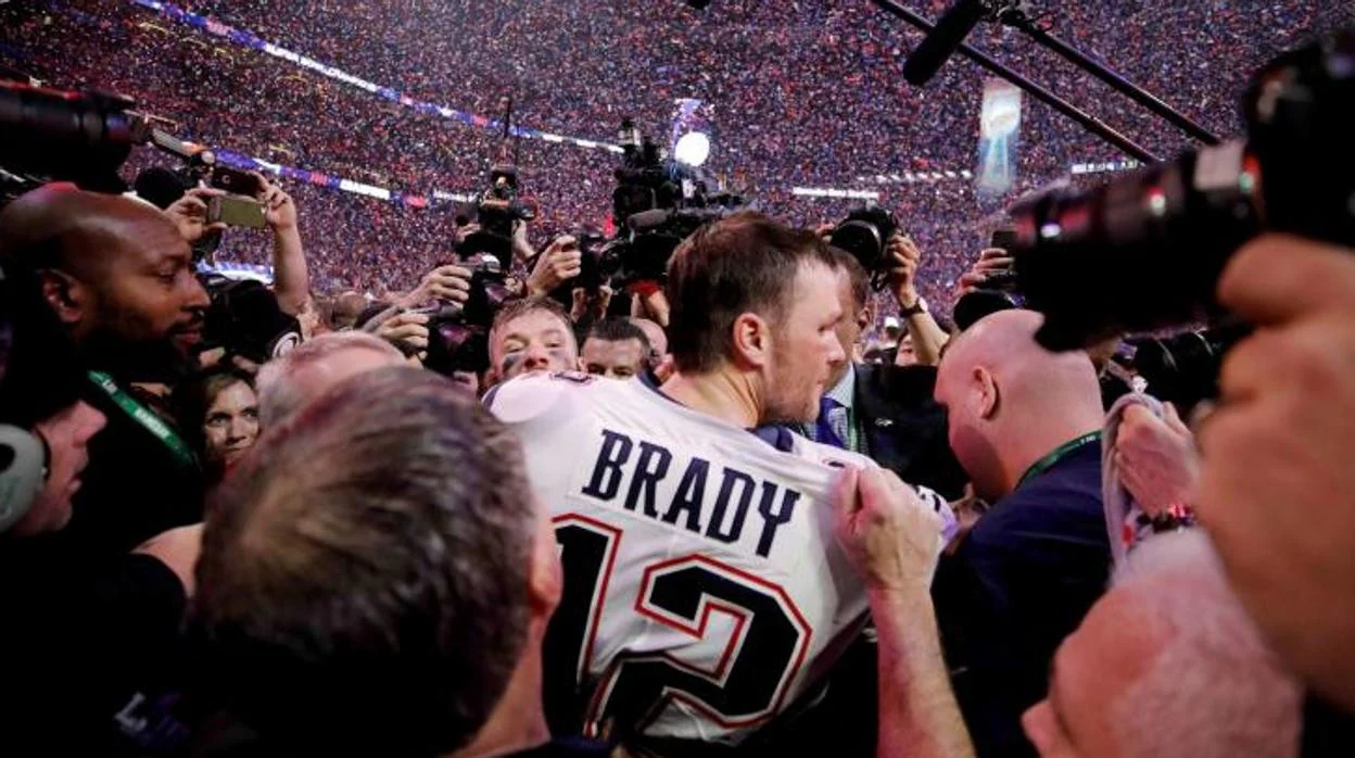 Tom Brady celebrando el título de la Superbowl del 2019, una imagen que fue elegida como una de las mejores del año