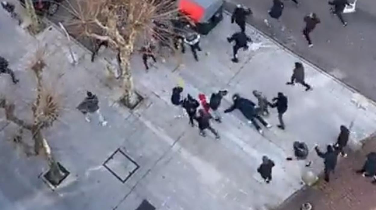 Captura de la pelea entre los ultars de Celta y Rayo