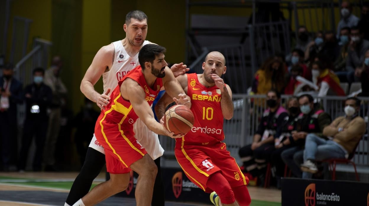 La selección española, durante un partido de las ventanas FIBA en noviembre