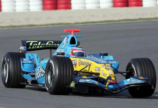 Alonso, con el R26, con el que logró su segundo título