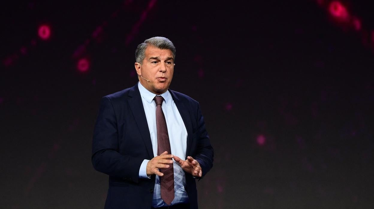 Joan Laporta, durante un acto del Barcelona