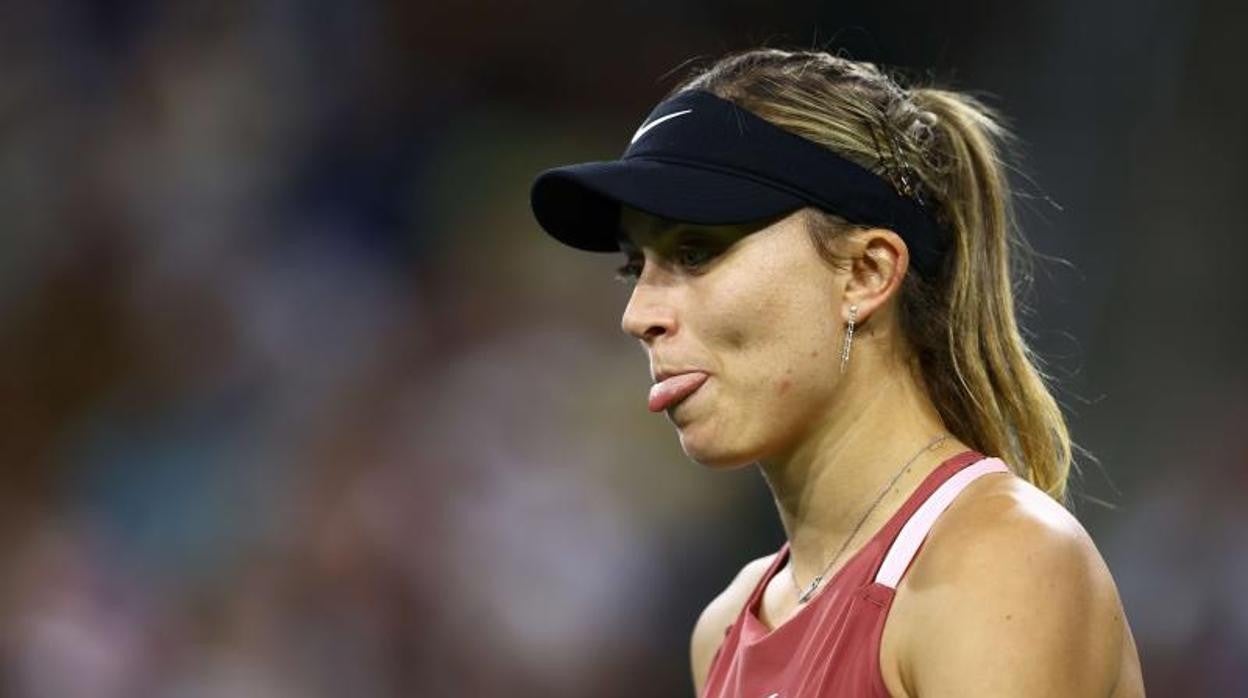 Badosa, durante su encuentro ante Sakkari en Indian Wells