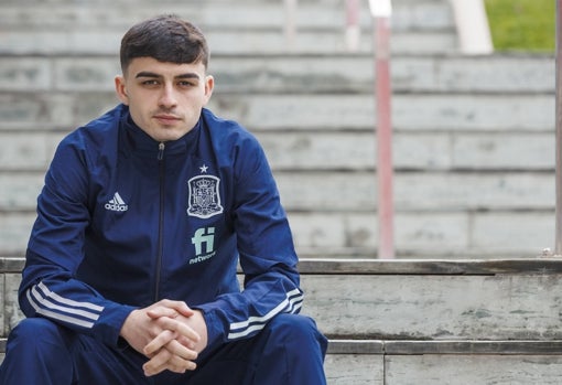 Pedri, en la concentración de España en Las Rozas