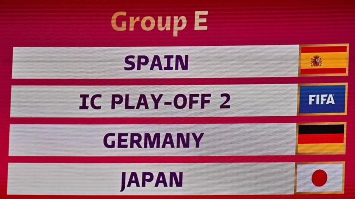 El sorteo emparejó a España con Alemania, Japón y al ganador del Nueva Zelanda-Costa Rica