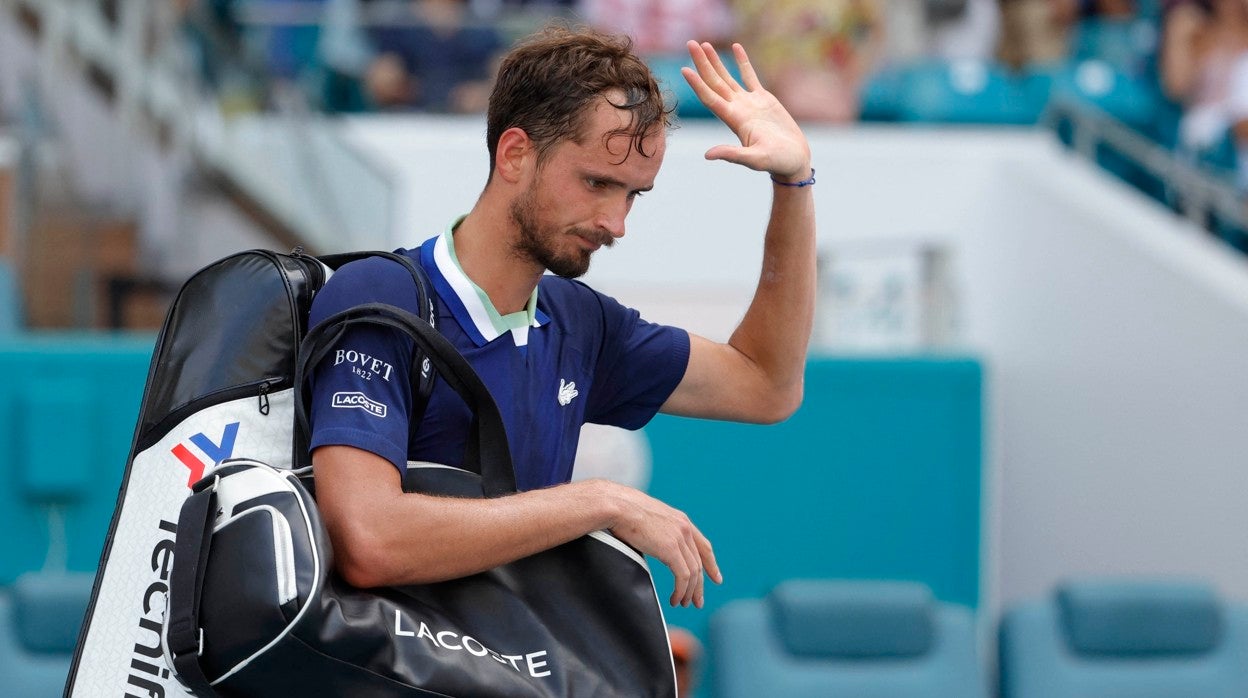 Daniil Medvedev, tras caer en cuartos de final del Masters 1.000 de Miami