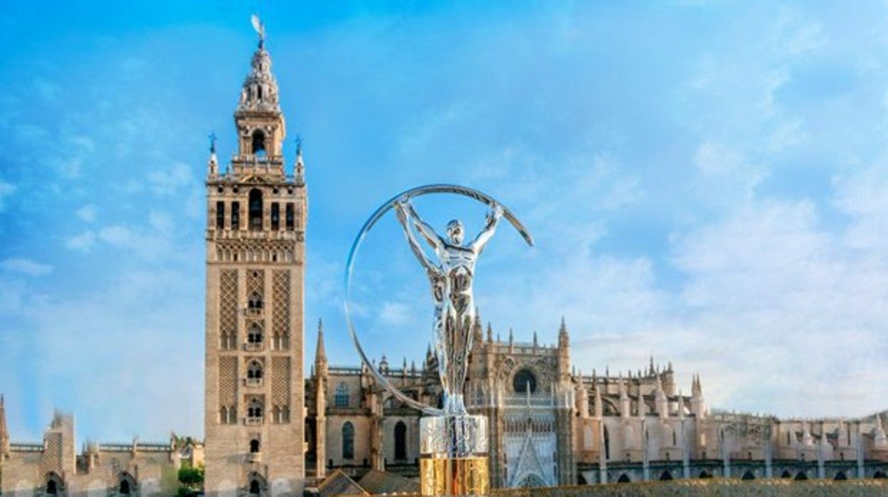 La Giralda, junto a un Premio Laureus