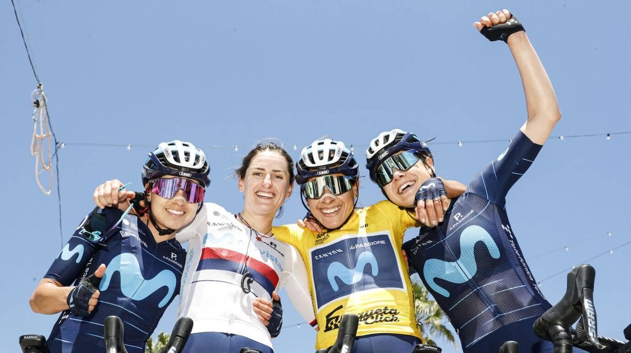 Las ciclistas del Movistar fueron las indiscutibles protagonistas