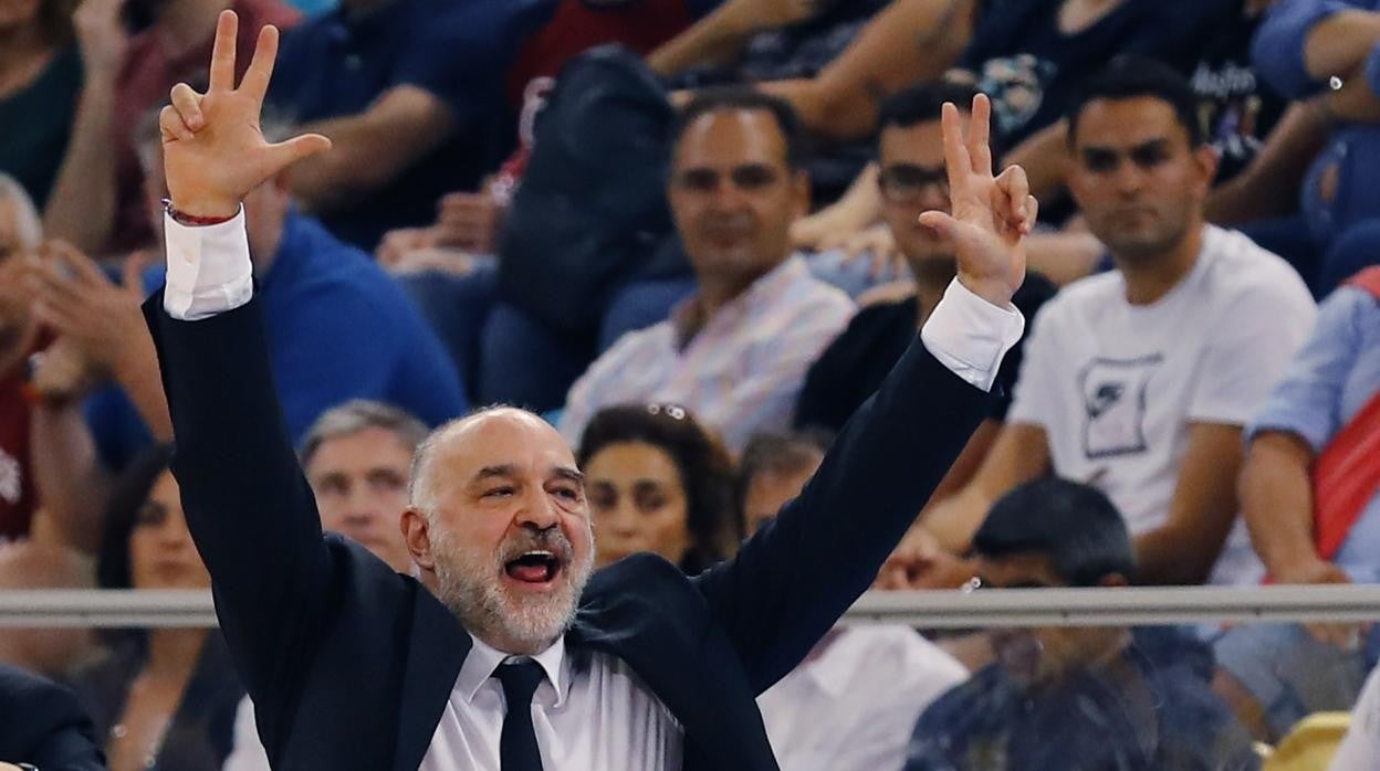 Pablo Laso, durante un partido del Real Madrid