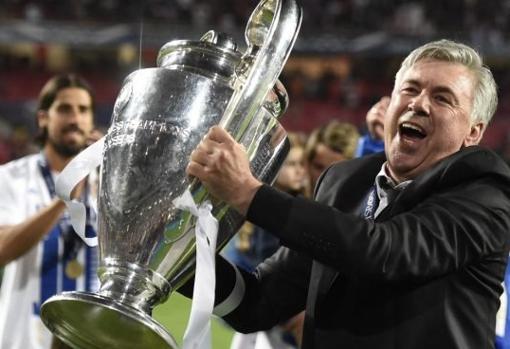 Ancelotti, con la Champions ganada con el Real Madrid en 2014