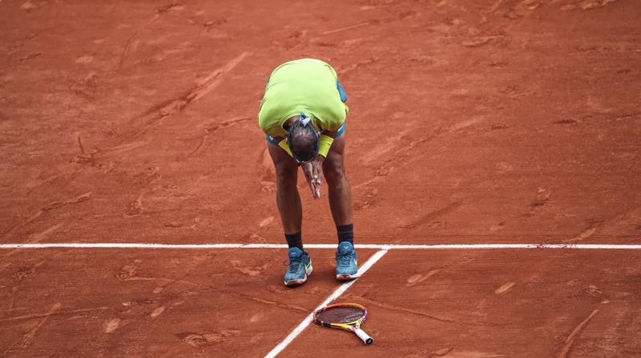 Rafa nadal, nada más ganar su 14 Roland Garros