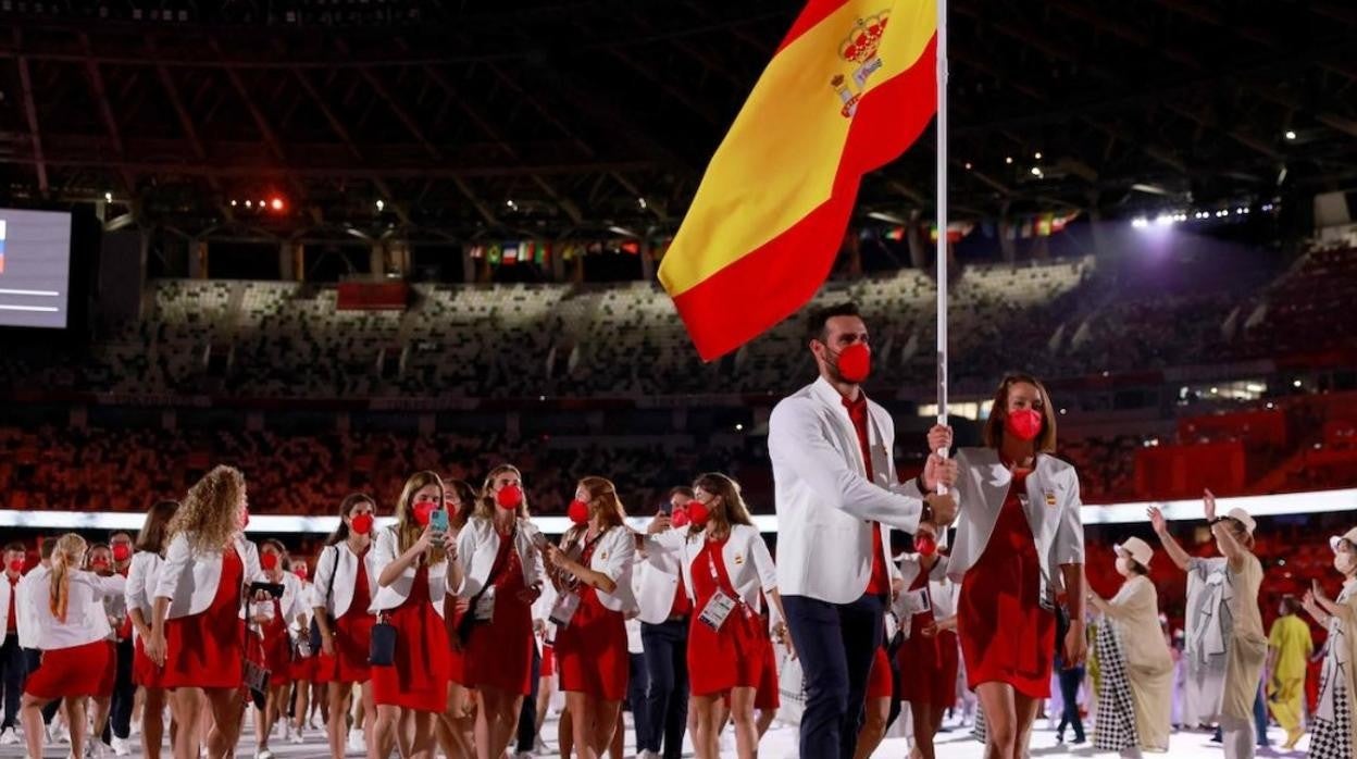 Desfile de la delegación española en los Juegos Olímpicos de Tokio