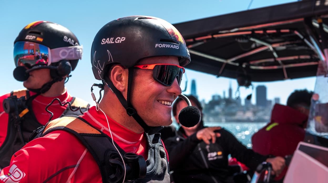 Joan Cardona, en Estados Unidos, durante su participación en la Sail GP