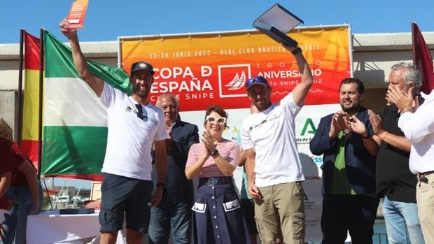 Alfredo González y Cristian Sánchez, ganadores de la Copa de España de Snipe