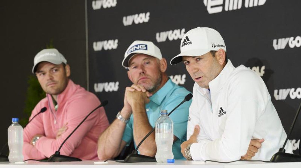 Kaymer, Westwood y Sergio García, ayer, en Portland