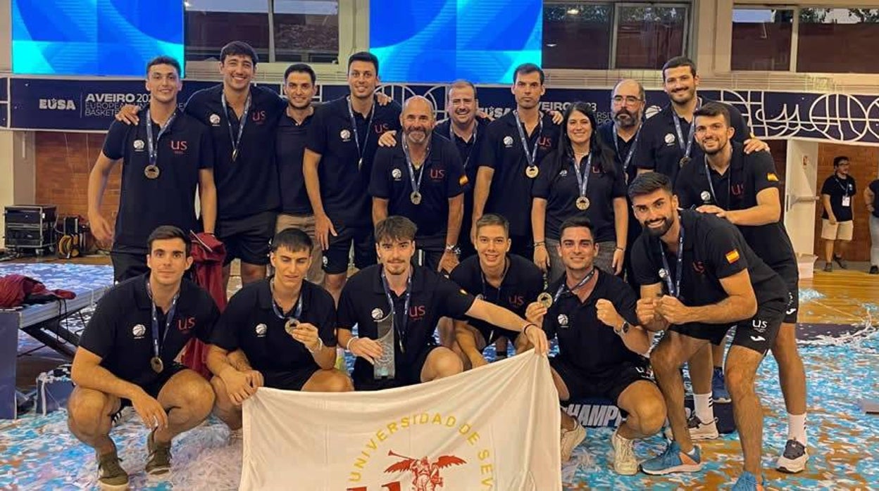 El equipo masculino de Baloncesto de la Universidad de Sevilla, bronce en los Campeonatos Europeos Universitarios