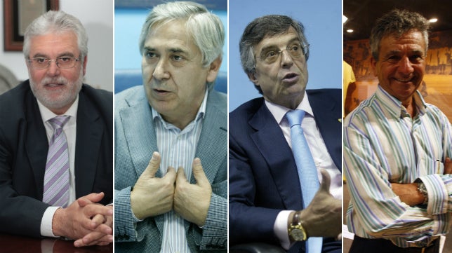 Antonio Muñoz, Mateos, Manzano... juntos en la cena de los presidentes del Cádiz CF