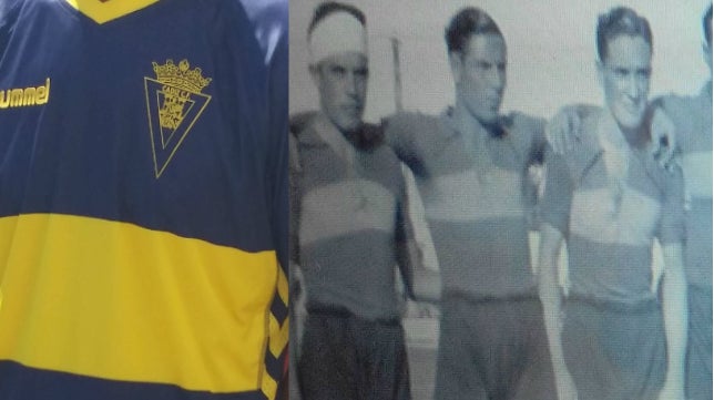 La segunda camiseta, similar a la de Boca Juniors pero idéntica a la del Mirandilla