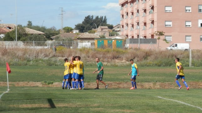 Recreativo Portuense-Cádiz CF B (1-3) El filial remonta con goles de Fran Ponce, Juanfran y Manu