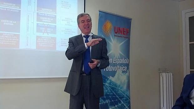 José Donoso, director general de Unef, durante la presentación de la memoria del sector