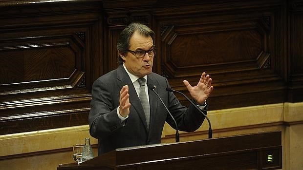 Artur Mas, en el debate de investidura de en el Parlament