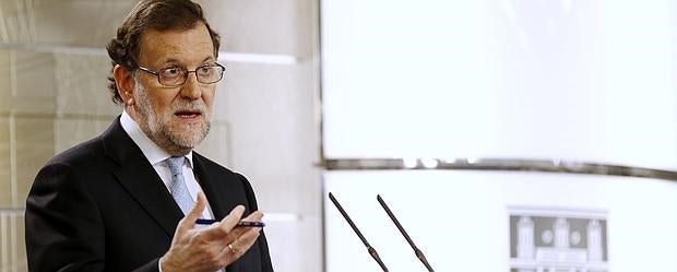 Mariano Rajoy, hoy, durante la rueda de prensa posterior al último consejo de ministros del año