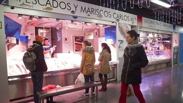 Vista del Mercado de Barceló en Madrid