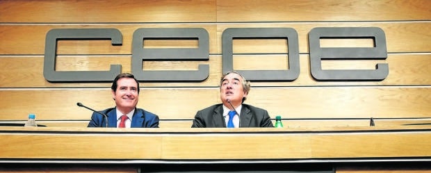 Juan Rosell y Antonio Garamendi, presidente y vicepresidente de la CEOE