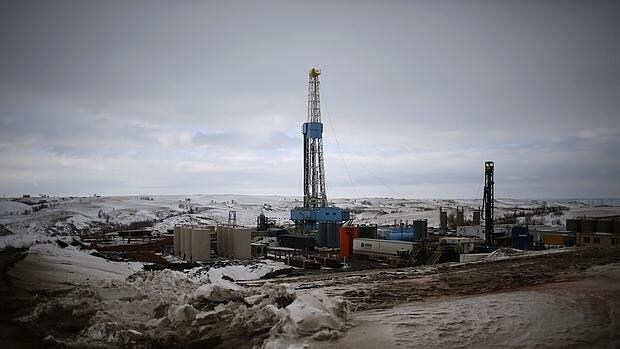 Plataforma de «fracking» en Dakota del Norte
