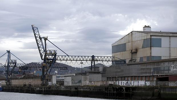 Vista de la planta de Arcelor en Sestao (Vizcaya)