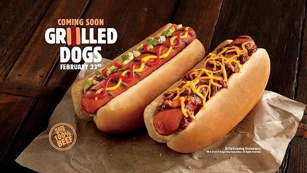 Burger King comenzará a vender perritos calientes a finales de febrero