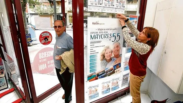 Jubilado en una agencia de Miranda de Ebro (Burgos)