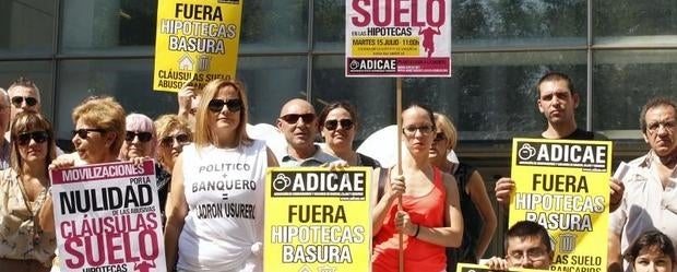 Protesta por las cláusulas suelo