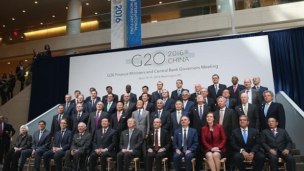 Representantes del G-20, durante su reunión celebrada en Washington