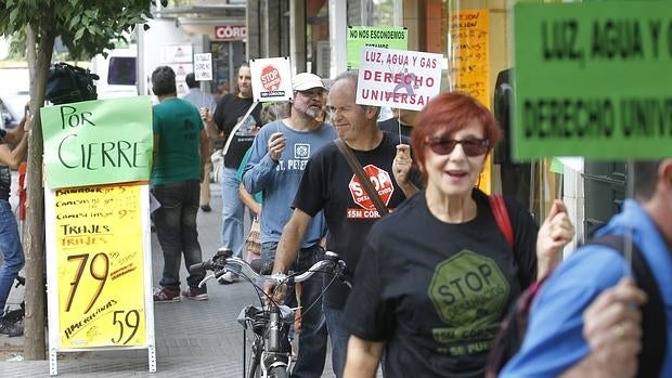 Protestas de Stop Deshaucios en la Costa del Sol