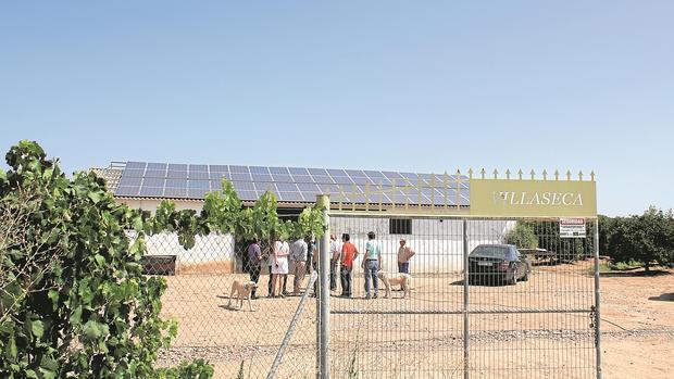 Placas solares en una finca agrícola