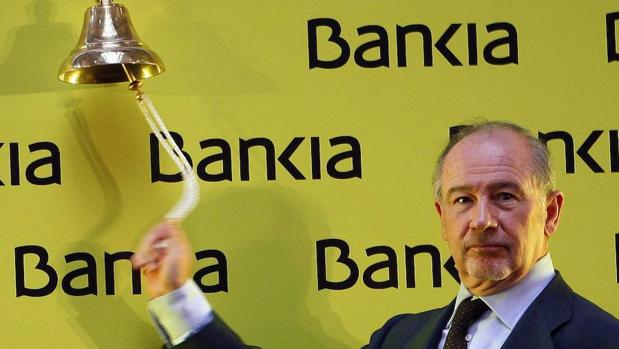 Rodrigo Rato, expresidente de Bankia durante su salida al Ibex