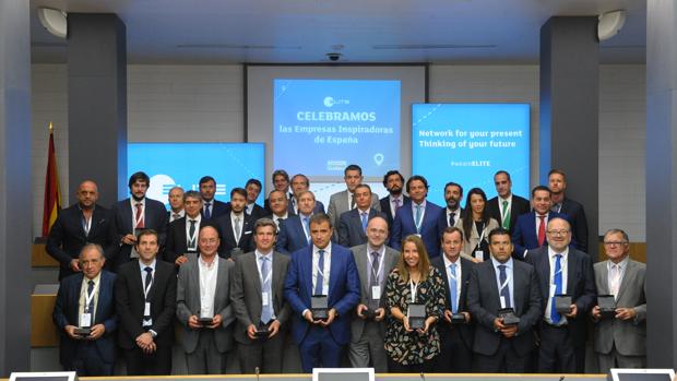 Foto de familia del acto organizado por Cepyme que reconoció a las 75 pymes españolas «que inspiran a Europa»