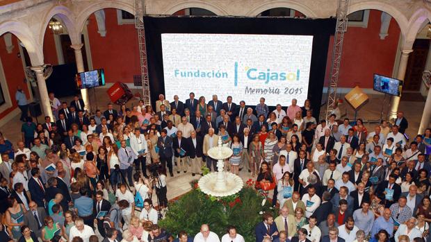 Celebración de un acto en la sede de la Fundación Cajasol