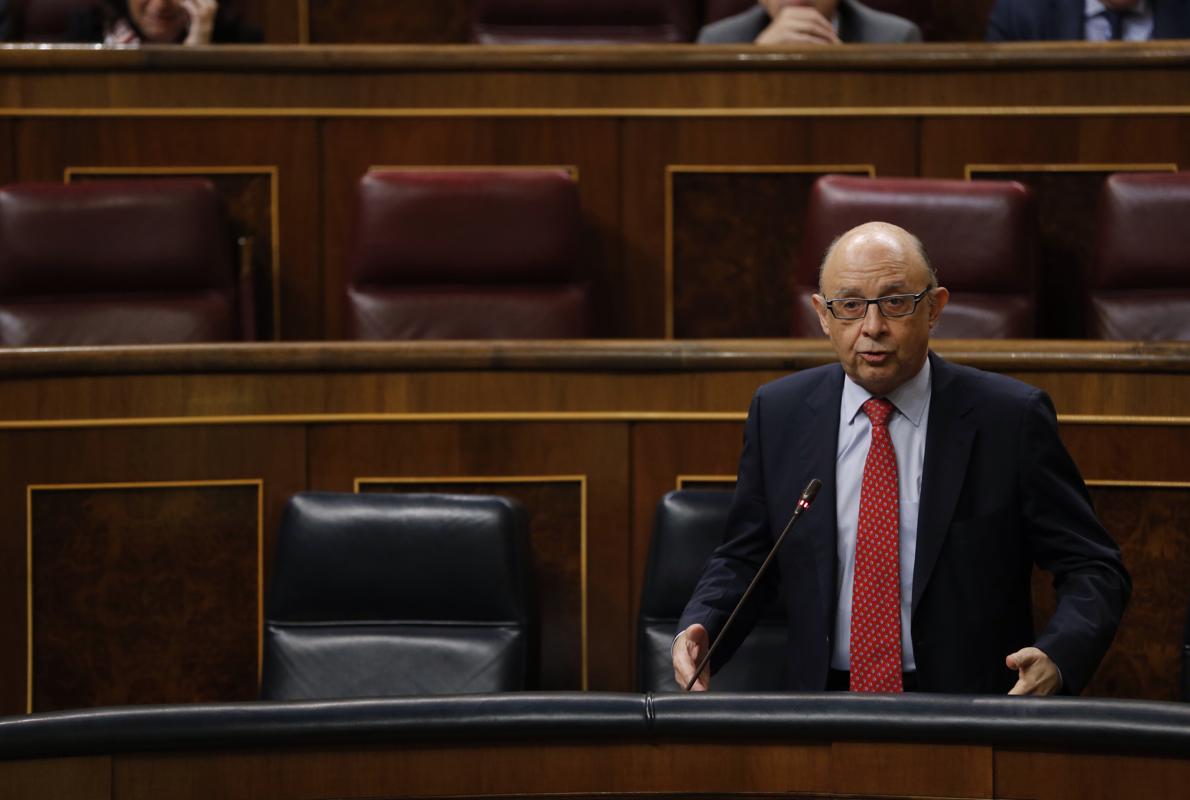 Cristóbal Montoro, en el Congreso de los Diputados