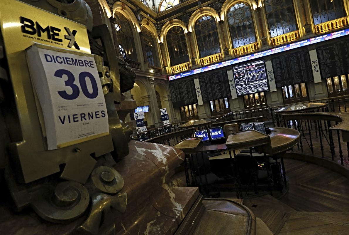 Imagen del interior de sede de la Bolsa de Madrid