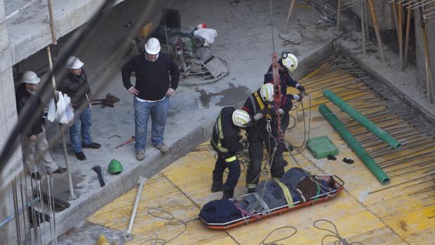 Accidente en un edificio en construcción en Córdoba