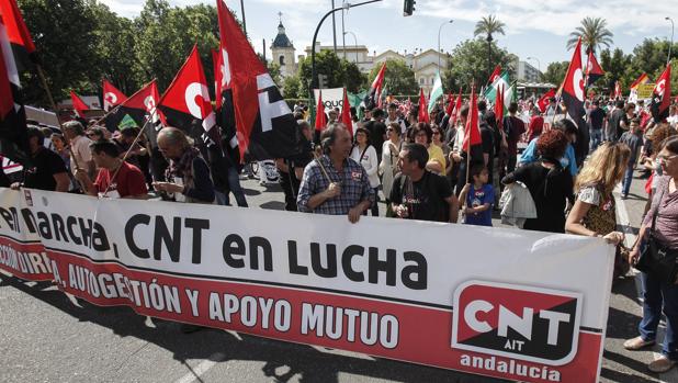 Manifestación de la CNT el Primero de mayo