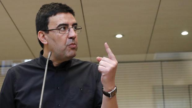 El portavoz de la gestora socialista, Mario Jiménez