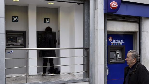 Imagen de un cajero de Eurobank