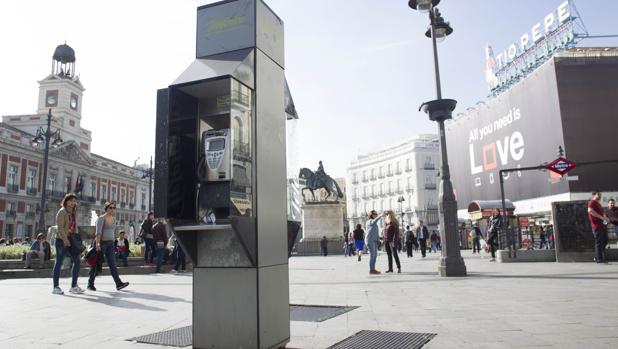 Cabina telefónica en Madrid