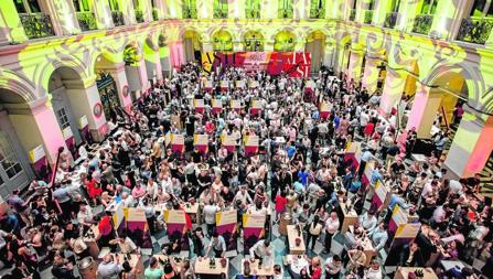 Imagen aérea de la celebración de «Taste of Spain», celebrado el lunes en Burdeos